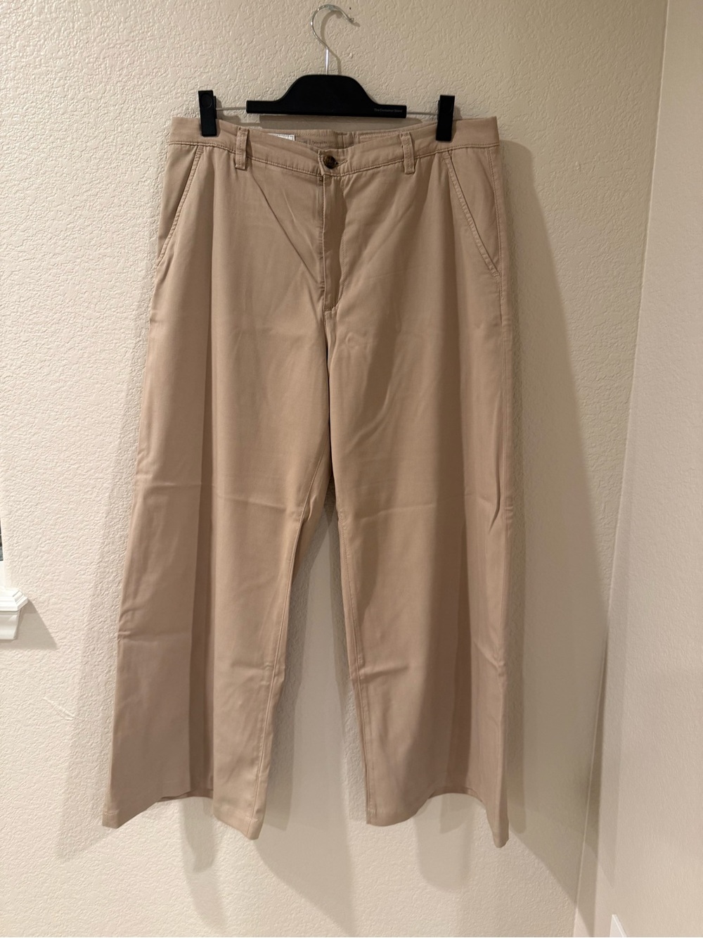 AG Jeans Wide-Leg Baggy Khaki Trousers